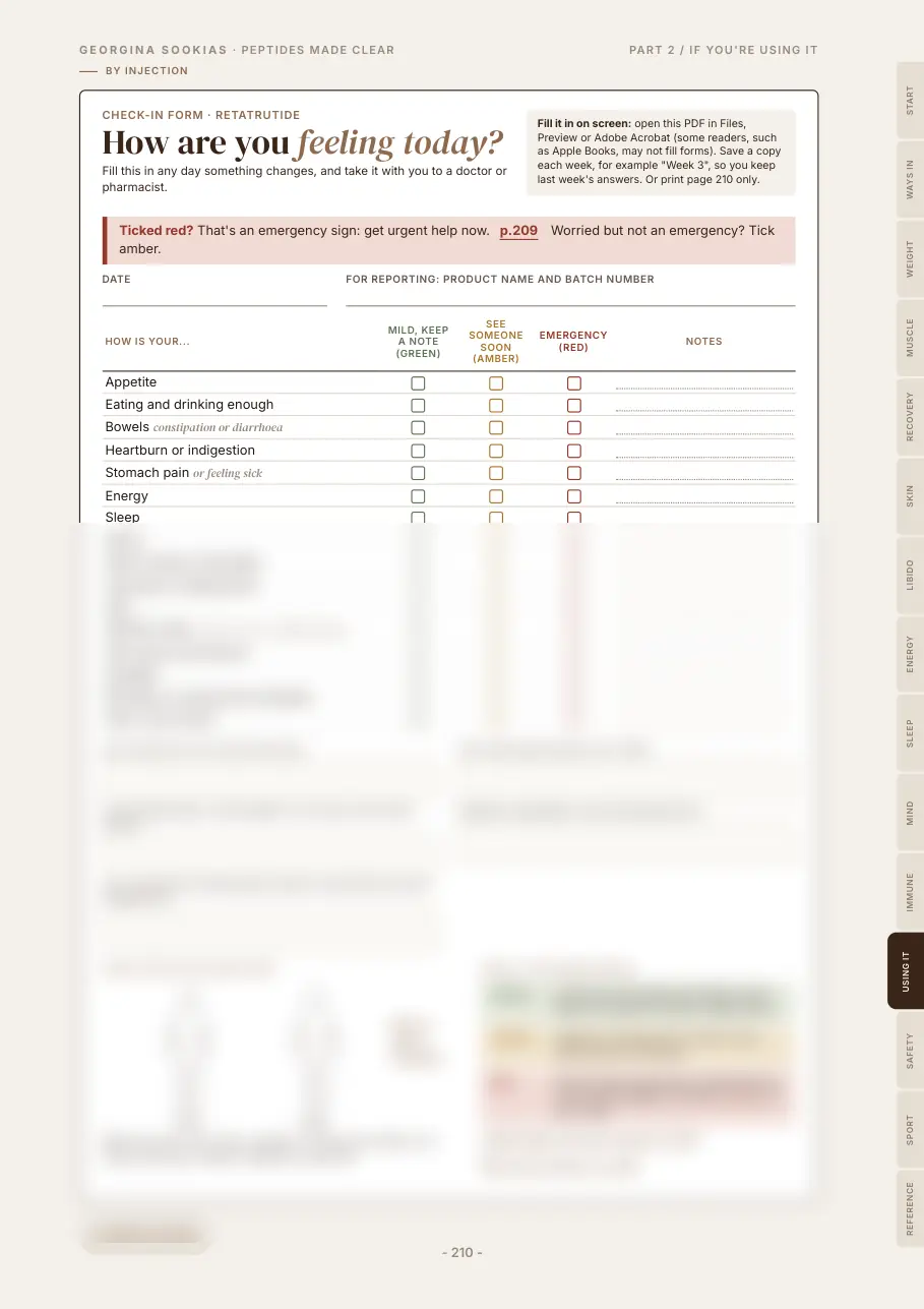 Fill-in check-in form, with the lower half blurred