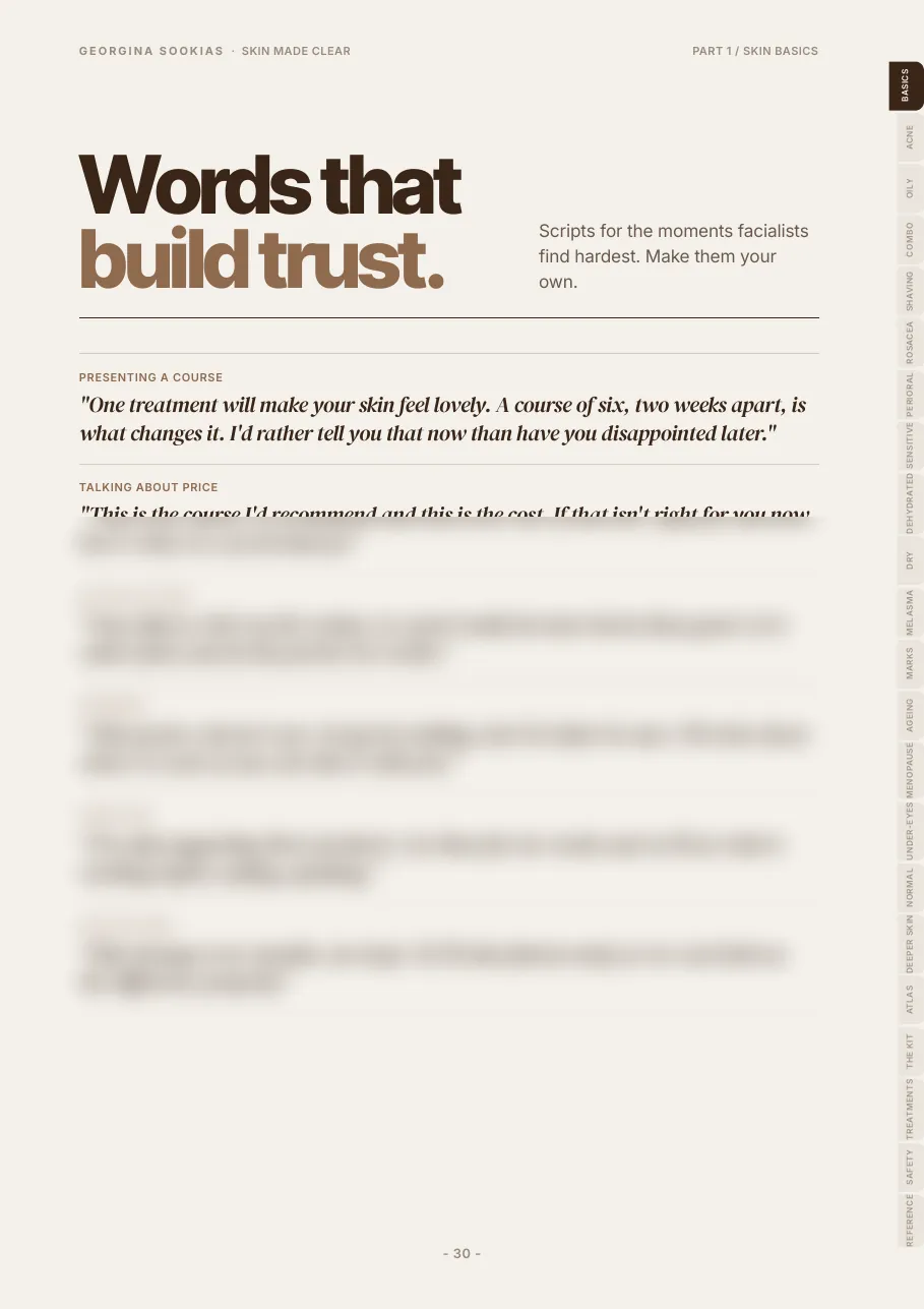 Client scripts page, with later scripts blurred