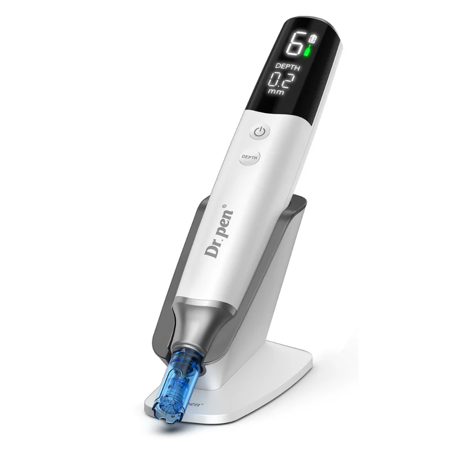 Dr Pen consumer microneedling device with adjustable depth display